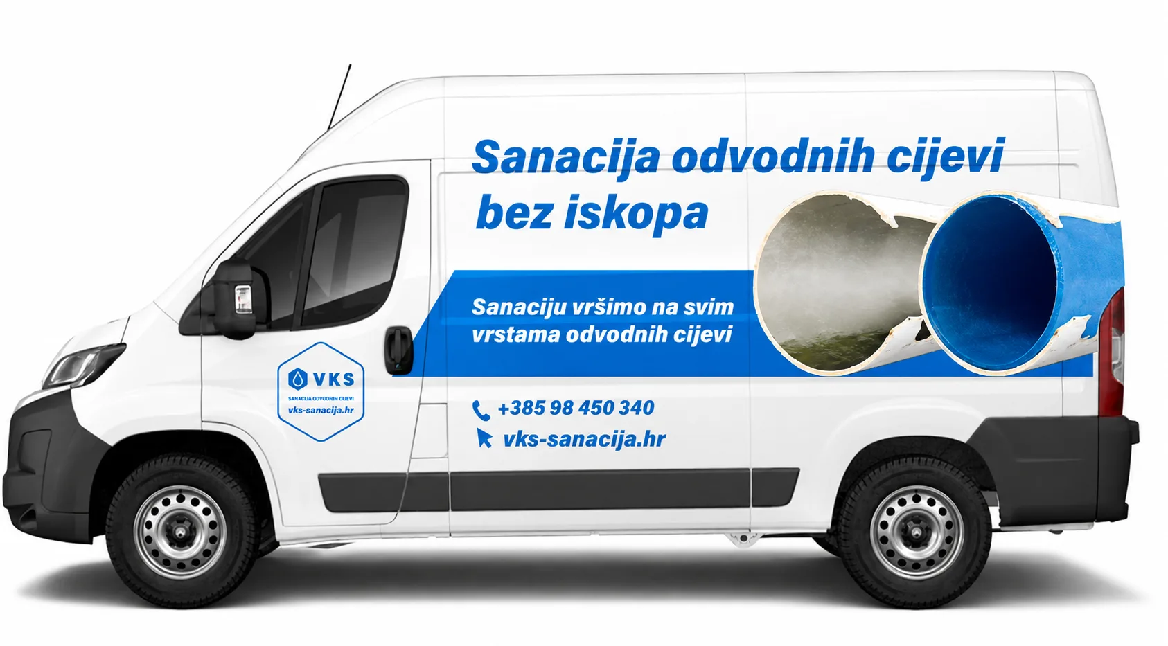Vozilo i oprema VKS Sanacija — kombi s profesionalnom opremom za sanaciju i odštopavanje